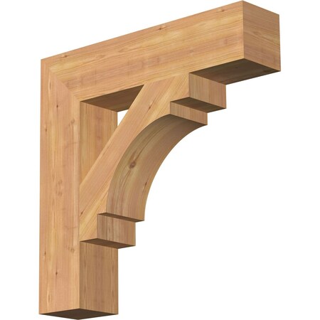 Ekena Millwork Merced Block Smooth Bracket, Western Red Cedar, 5 1/2"W x 26"D x 26"H BKT06X26X26MRC05SWR